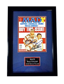 Norman Schwarzkopf & Richard Williams Signed and Framed Mad Magazine